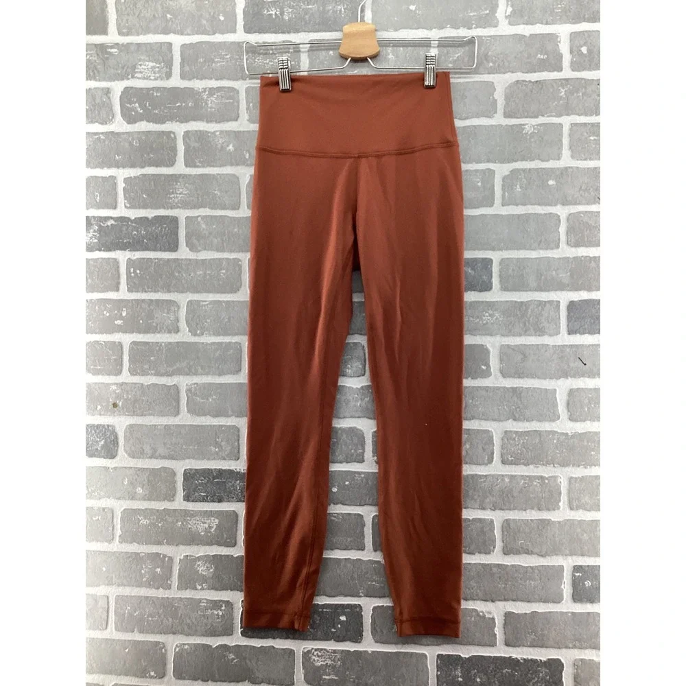 Lululemon Align High Rise Pant 25 Rust‎ Orange Terracotta Leggings Size 6